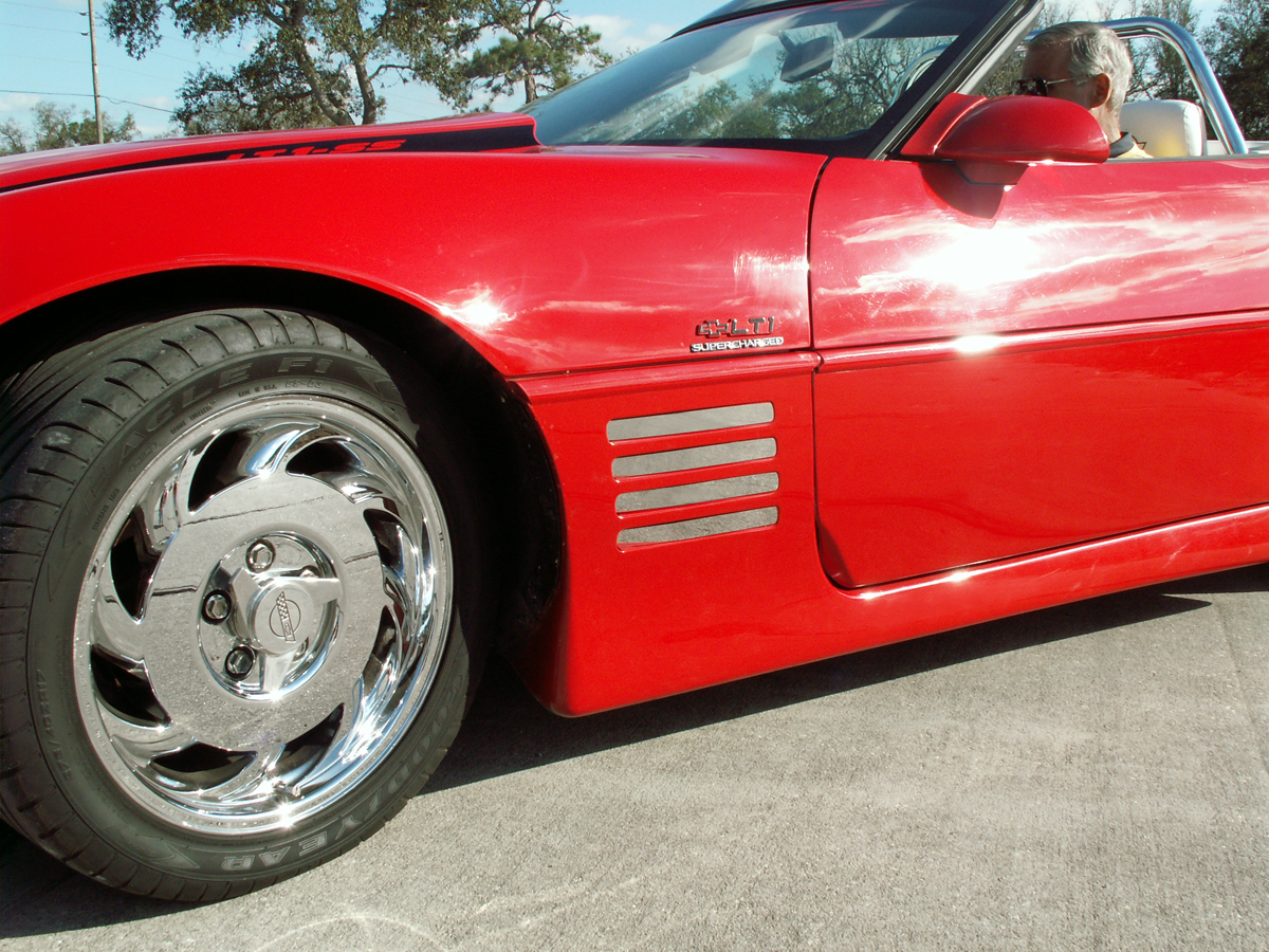 1991-1994 C4 Corvette, Vent Spears Polished 8pc, 100% Stainless Steel.