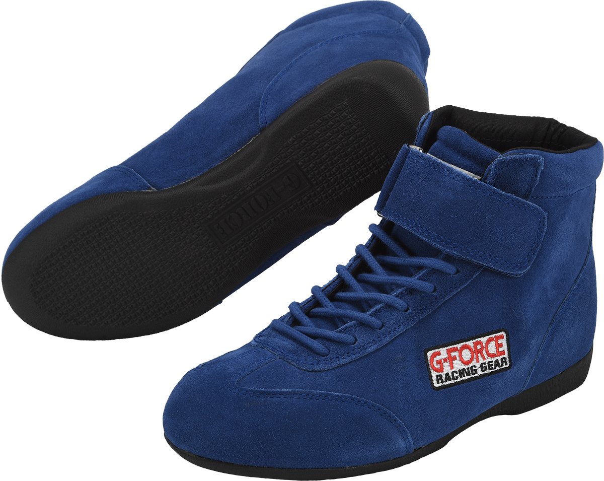 G-Force Racing Gear Racing Shoes GF235 MIDTOP SHOE SFI 3.3/5 10 BLUE, Size 10, Color Blue