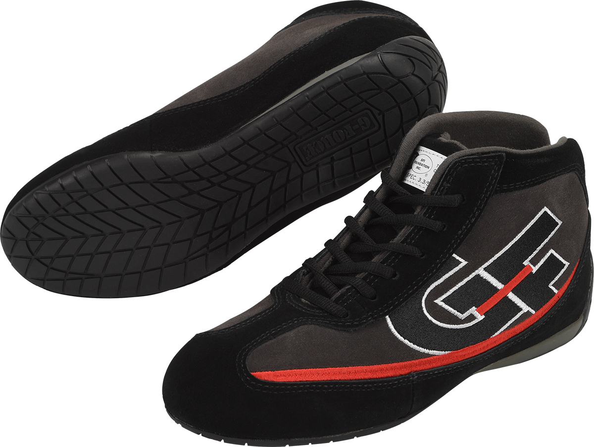 G-Force Racing Gear Racing Shoes GF237 PHILLY SFI RACING SHOE, Size 8.5, Color Black