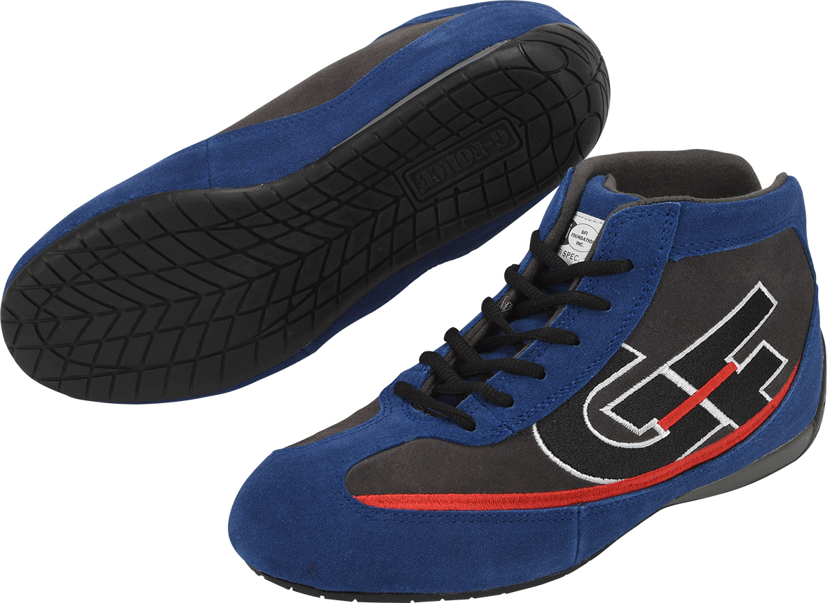 G-Force Racing Gear Racing Shoes GF237 PHILLY SFI RACING SHOE, Size 10, Color Blue