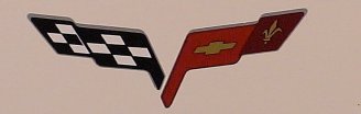 C6 Corvette Universal Cross Flag Emblem