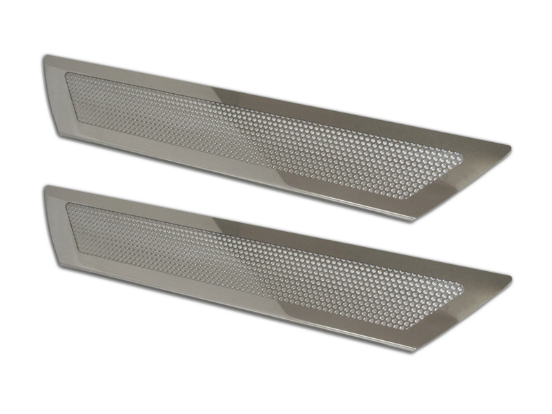 2005-2013 C6 Corvette, Doorsills Polished Perforated Stock, Stainless Steel