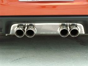 Corvette See Exhaust Type * Exhaust Filler Panel Stock Exhaust Perforated