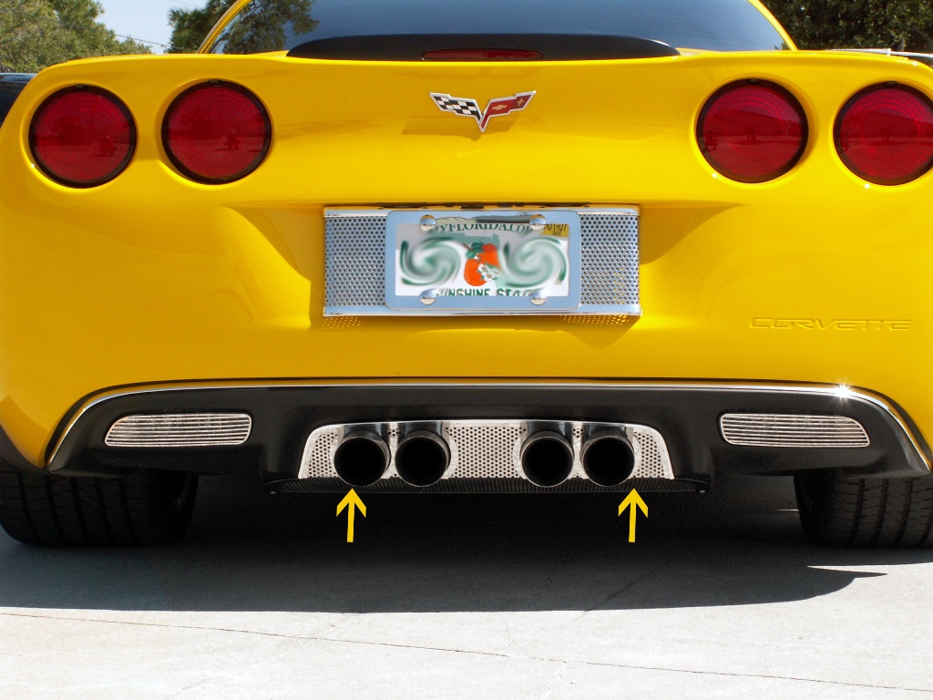 Corvette See Exhaust Type * Exhaust Filler Panel NPP Exhaust Perforated