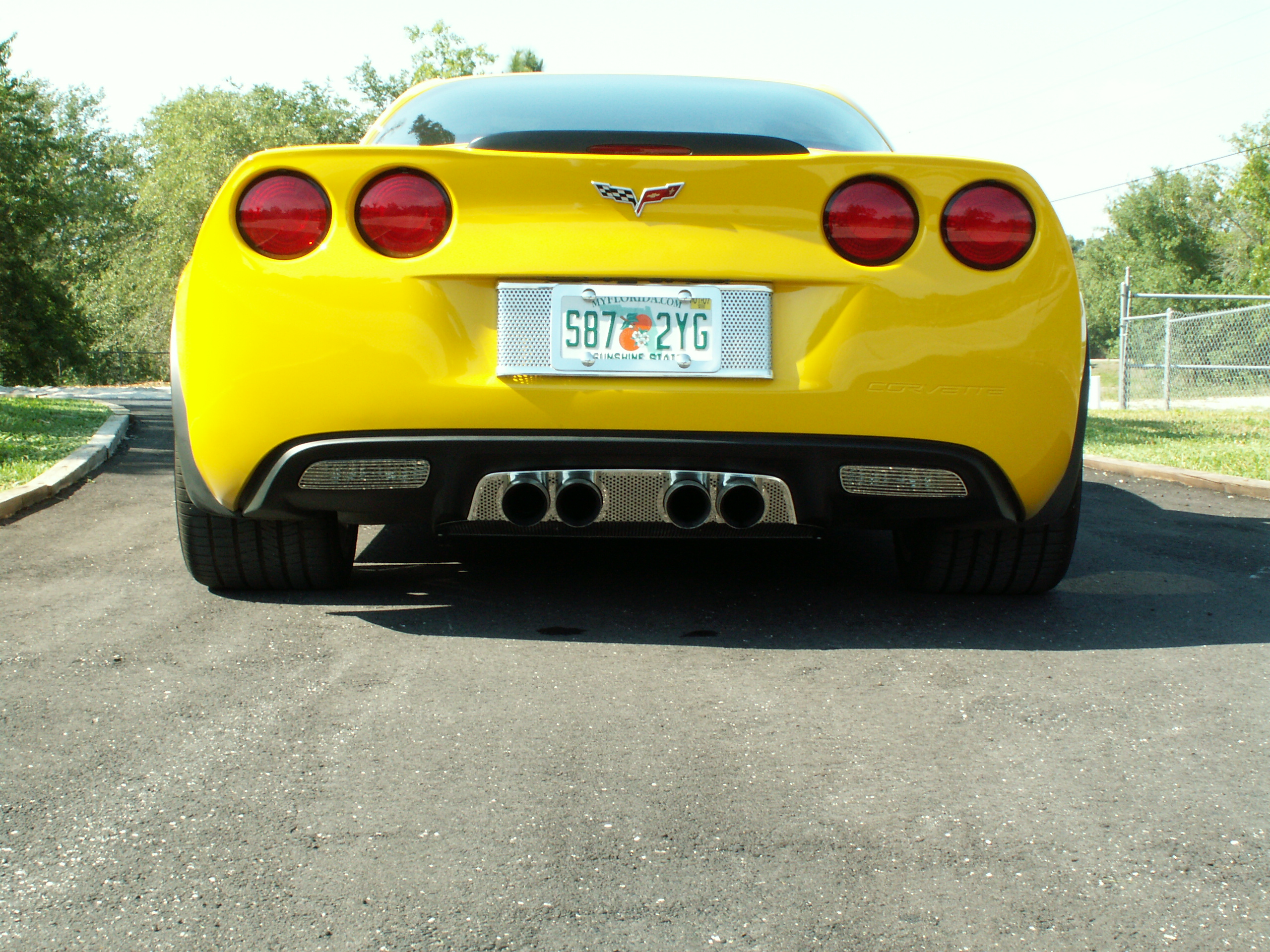 2005-2013 C6 Corvette, Reverse Light Covers Polished Billet Style, Stainless Steel
