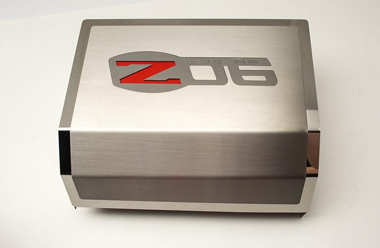 2006-2013 Z06 Corvette, Fuse Box Cover Brushed/Polished Combo with Z06 Logo
