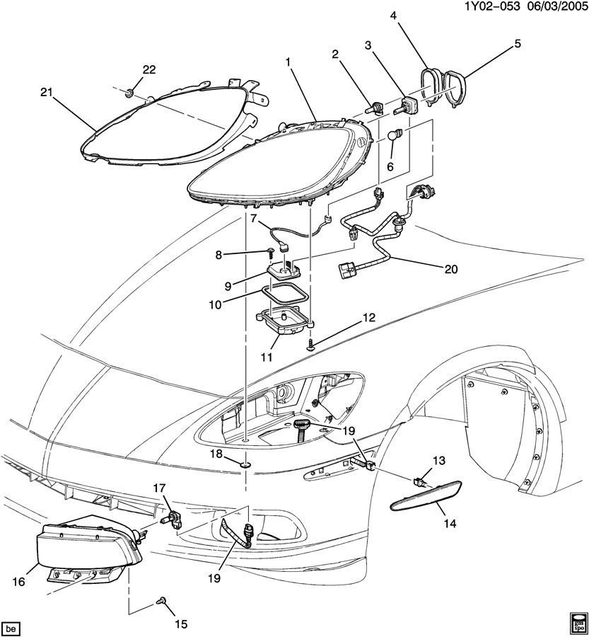 C6 Corvette Headlight Assembly Fender Seals LH / RH, GM OEM Orginal Parts