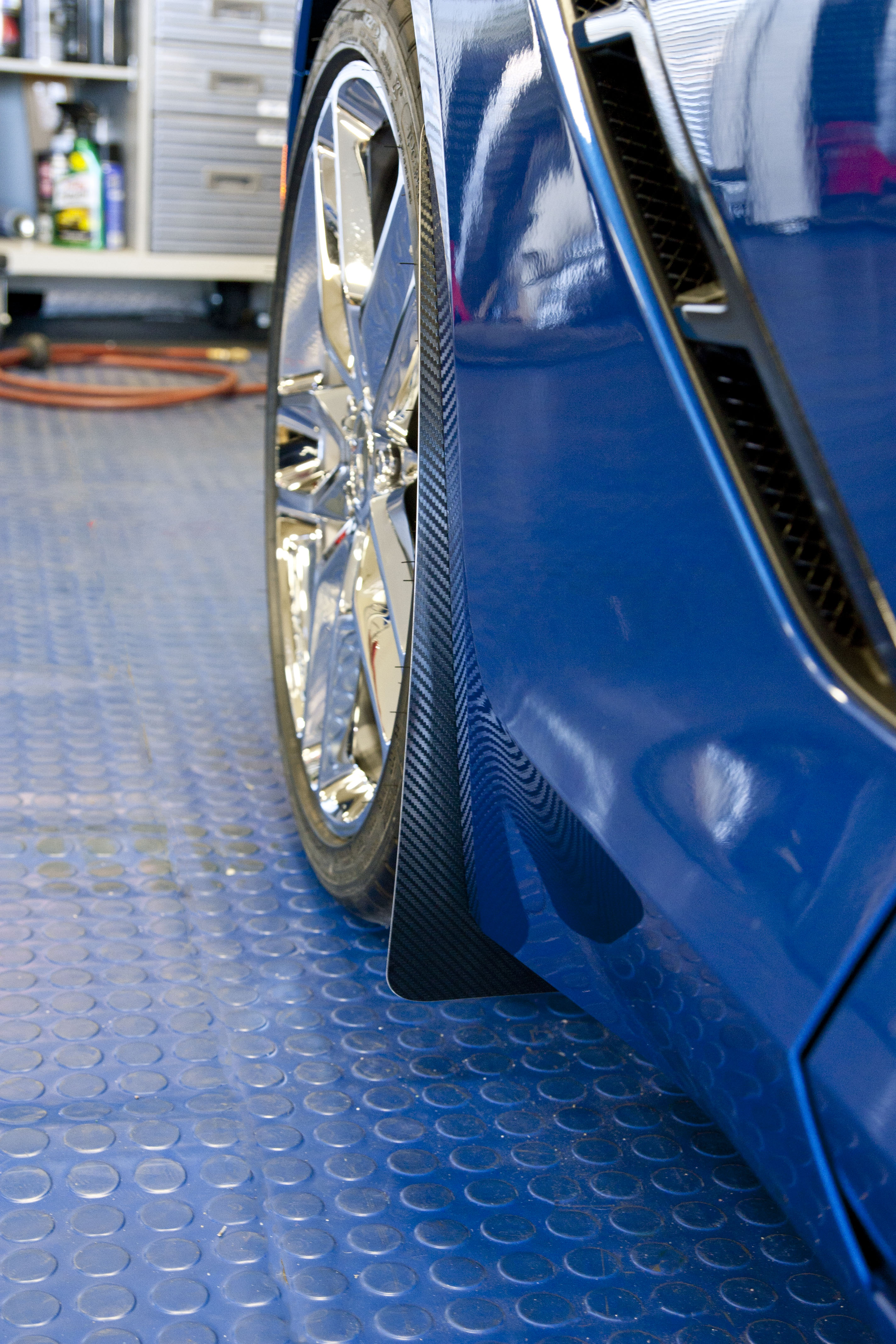 2014-2019 Chevrolet C7 Corvette, Mud Guards, American Car Craft Mud Guards Carbon Fiber Wrapped 4pc