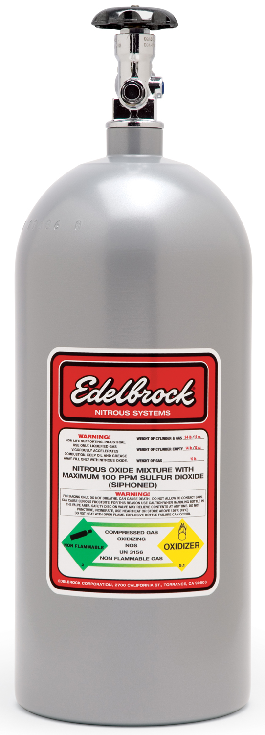 Edelbrock 10 Lb. Painted Aluminum Bottle, Part# 72300