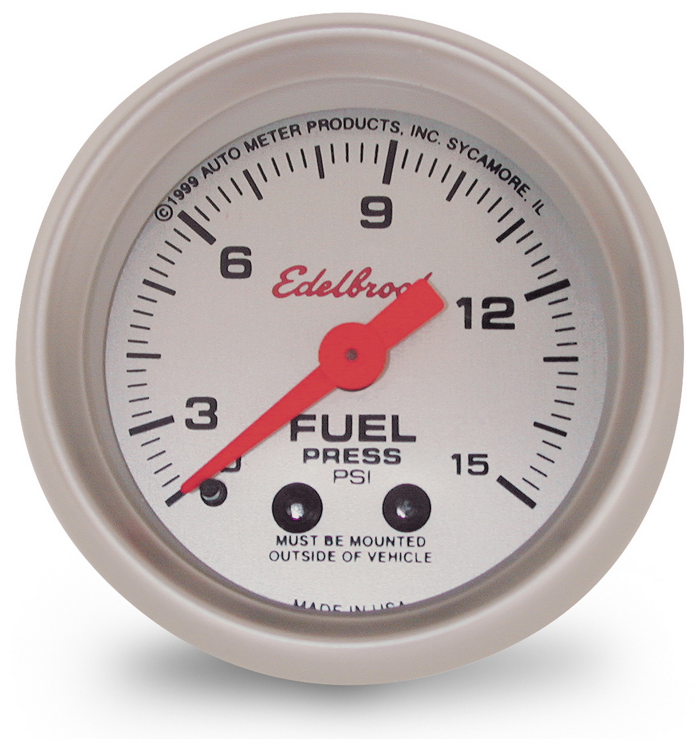 Edelbrock 2 5/8in. Fuel Pressure Gauge, Part# 73827