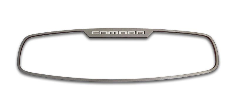 Camaro Mirror Specific Oval Mirror Trim Rear View Brushed "Camaro Style" OVAL (SPECIFY SENSOR OR NO SENSOR)
