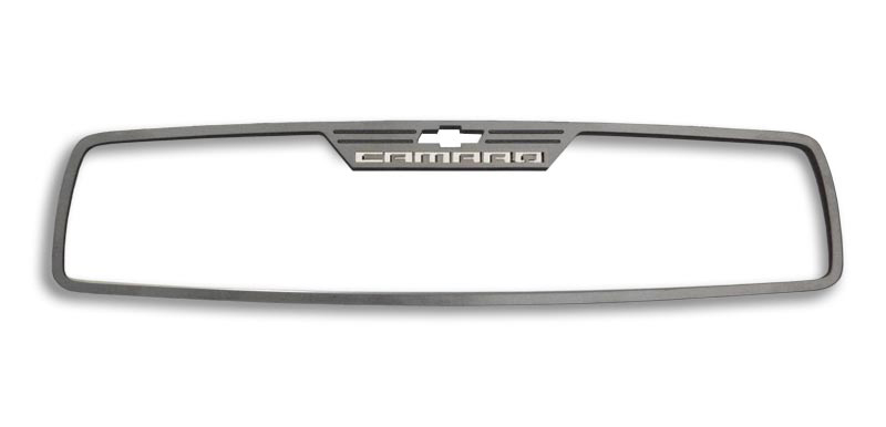 Camaro Mirror Specific Rect Mirror Trim Rear View Brushed "Camaro Style" RECTANGLE