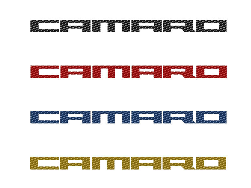 2010-2015 Camaro Door Panel Kick Plates "Camaro Style" Satin 2pc Solid Yellow, ; With Solid Yellow color vinyl