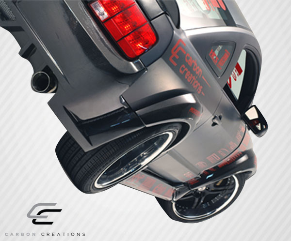 2005-2009 Ford Mustang Carbon Creations Circuit Wide Body Rear Fender Flares - 2 Piece (Overstock)