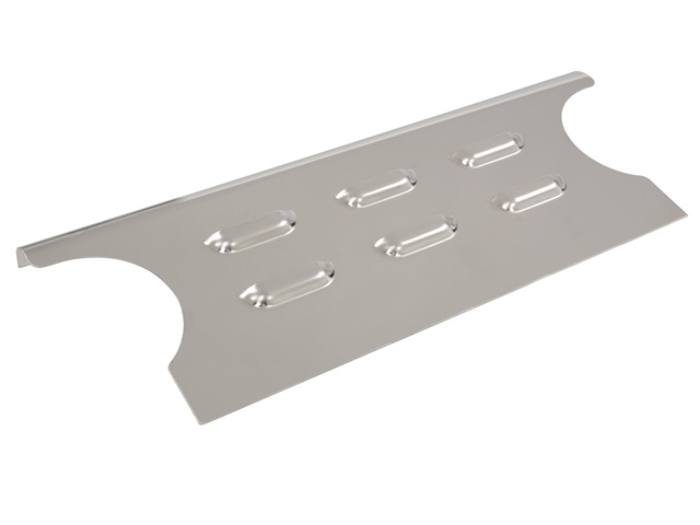 C5 Corvette Rear Exhaust Dress Up Plate, Polished Stainless Steel, Louvered Design
