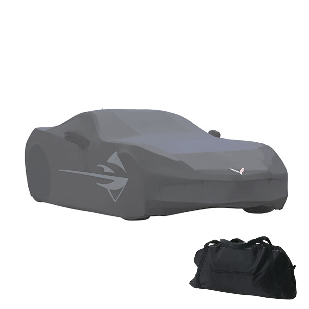 2014+ C7 Corvette GM Car Cover Outdoor All Weather, w/ Stingray Logo, Gray