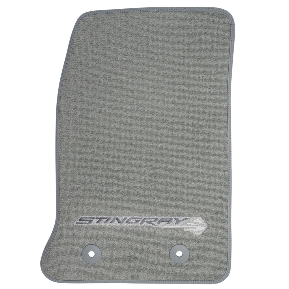 2014 C7 Corvette GM Floor Mats Gray w/Stingray Logo