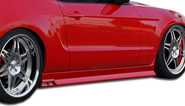 2005-2014 Ford Mustang Duraflex Racer 3 Side Skirts Rocker Panels - 2 Piece