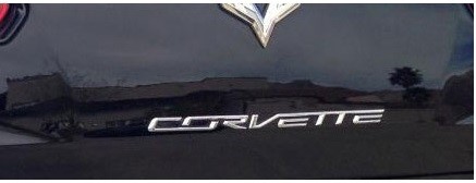 2014 C7 Corvette Stingray Chrome Corvette  Rear Bumper Lettering Kit