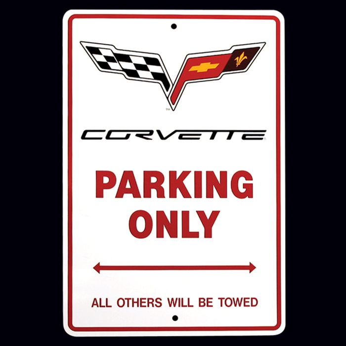 Corvette Parking Sign : Large C6 Corvette Emblem