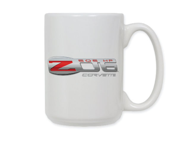 Coffee Mug - 15 Oz Ceramic With C6 Z06 505hp Logo Corvette