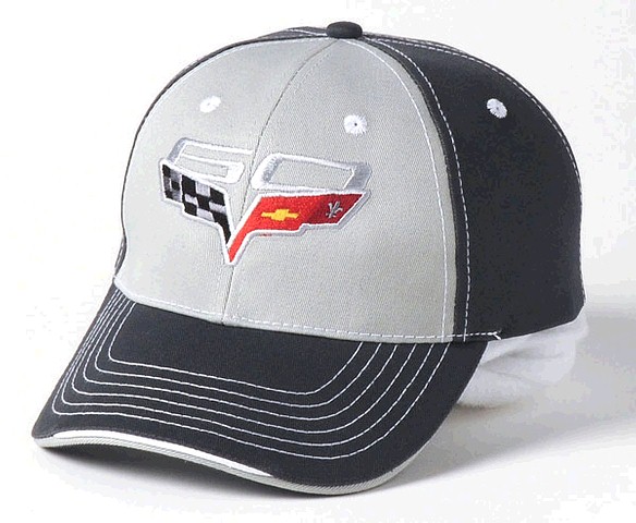 Corvette C6 60th Anniversary 2 Tone Hat, Grey/Charcoal