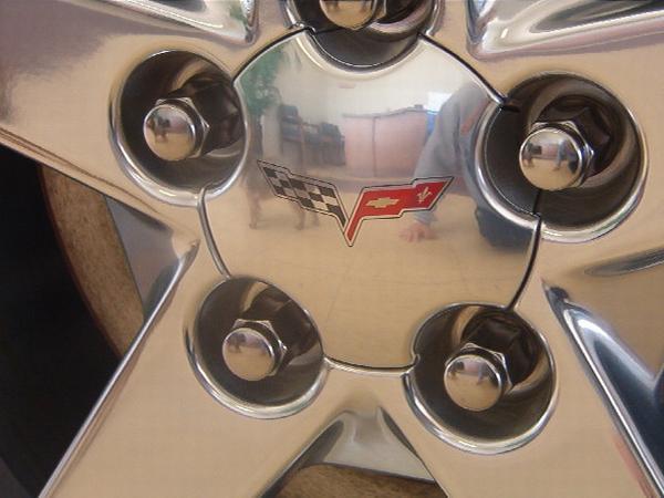 2005-13 C6 Corvette Wheel Center Cap Decal Set of 5, 2 5/8"