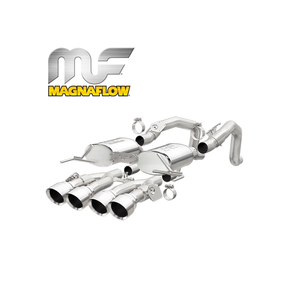 C7 Corvette Stingray, Magnaflow Axle-Back Performance Exhaust System, Street Series, Quad Tip