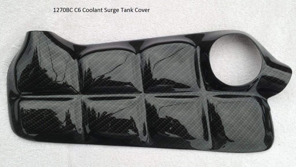 C6 Corvette Black Carbon Fiber Style Coolant Surge Tank Cover, 2005-2013 All