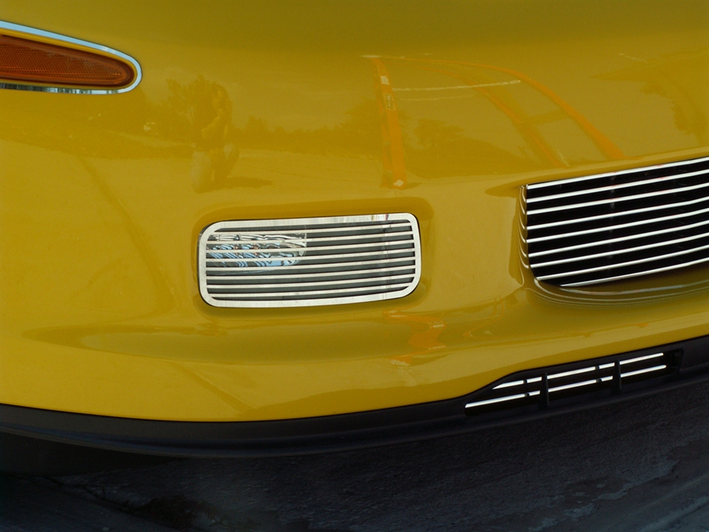 2005-2013 C6 Corvette Driving Light Grill Corvette Driving Light Grille 2 Pc. Set,  Polished Stainless Steel