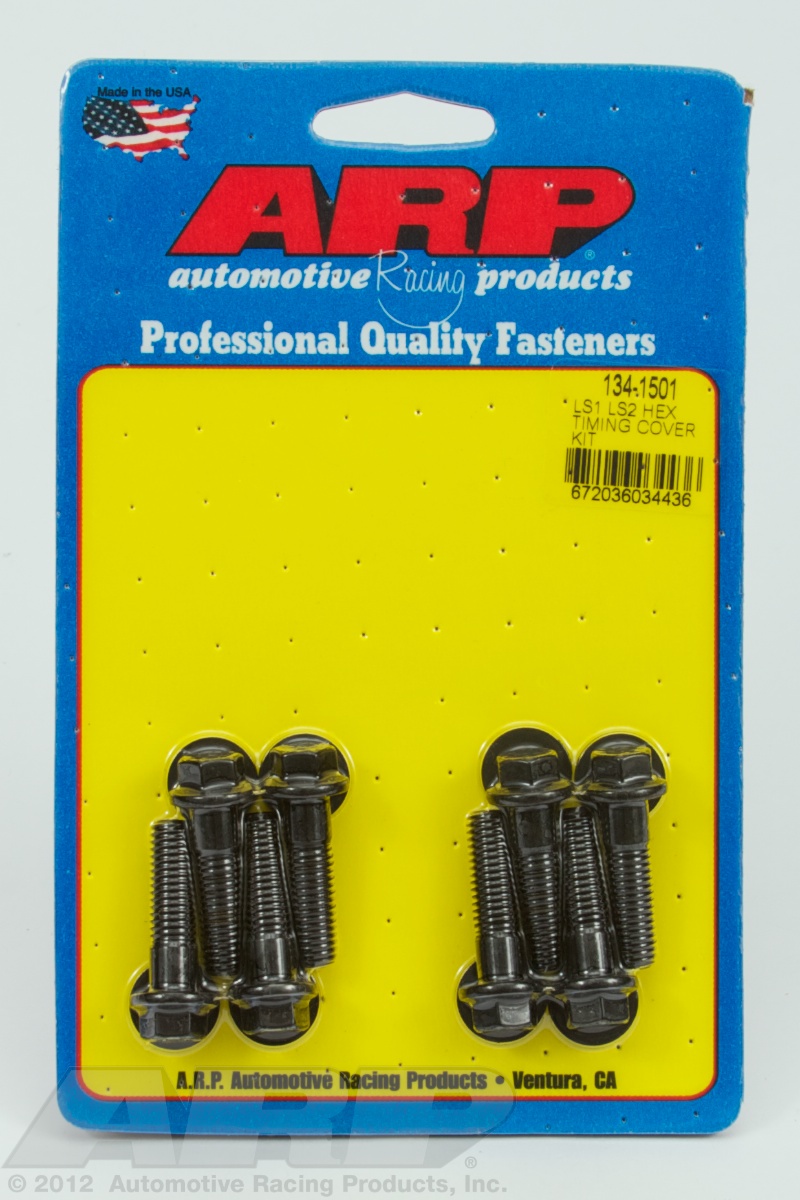 ARP Timing Cover Bolt Kit LS1/LS2, Black Oxide, Hex Head