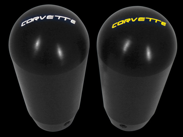 C5 Corvette Delrin Shift Knob, Hardbar Style with Corvette Script on Top