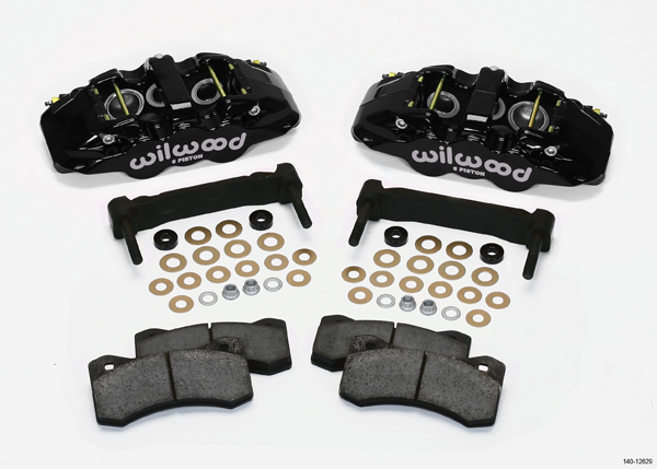 AERO6 Front Caliper, Pads and Bracket Upgrade Kit for Corvette C5 and C6, BLACK