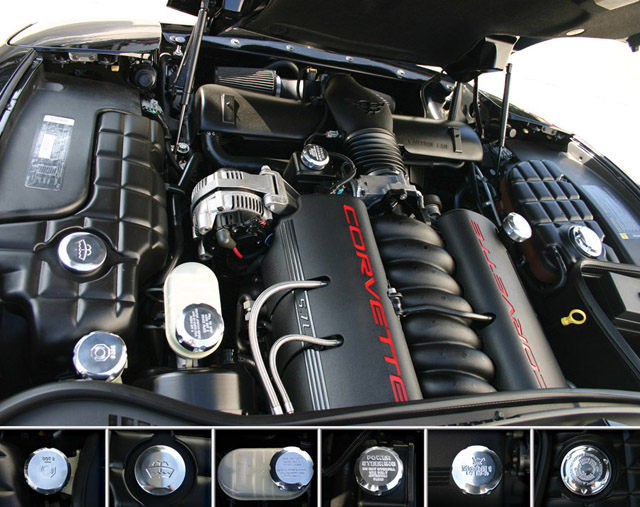 C5/Z06 Corvette Polished Aluminum Engine Cap Set