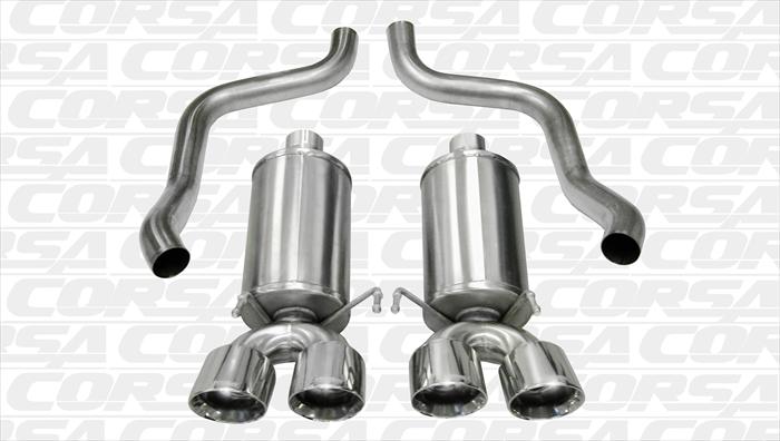 Corsa 05-08 Chevrolet Corvette C6 6.0L LS2 V8 Polished Xtreme Axle-Back Exhaust