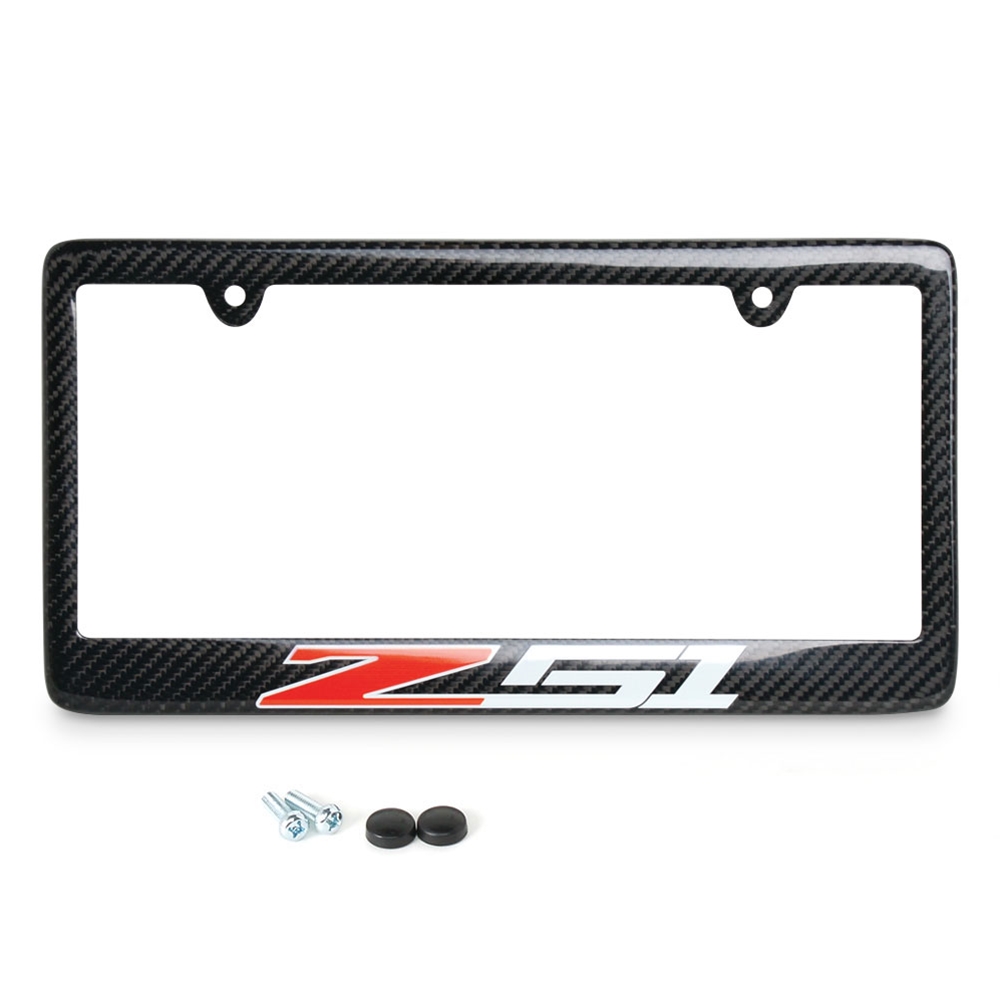 2005-2018 C6 / C7 Corvette Z51 License Plate Frame - Real Carbon Fiber