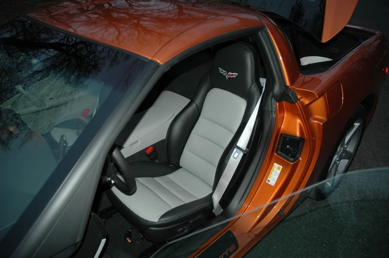 C6 Corvette OEM GM 2008–2011 Two-Tone Seat Covers Ebony/Titanium