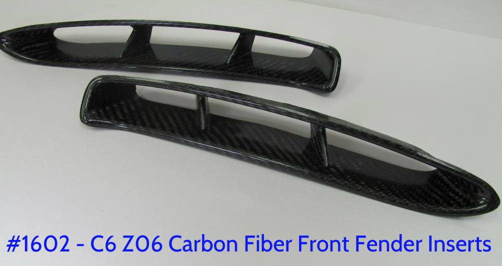 C6 Z06/GS Corvette Carbon Fiber Front Fender Inserts