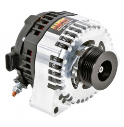 C6 Corvette Alternator, 170 Amp Billet HD Amp Alternator 2005-2013 Corvettes, Machined Finish