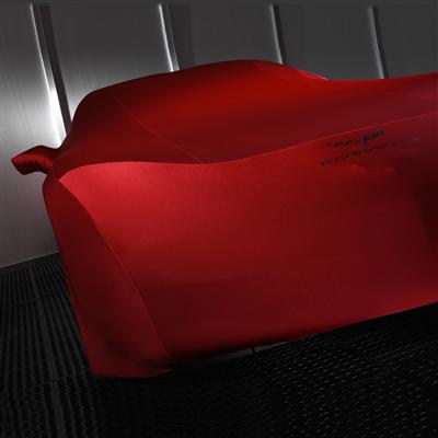 C6/Z06 Corvette Genuine GM Car Cover Indoor Red with C6 Black Logo