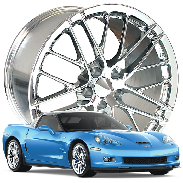 2009-2013 ZR1 Corvette GM Wheel Exchange (Set): Chrome (2) 19x10 / (2) 20x12