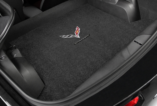 2014 C7 Corvette Stingray Lloyds Ultimat Brownstone Cargo Mat, Embroidered Stingray Logo