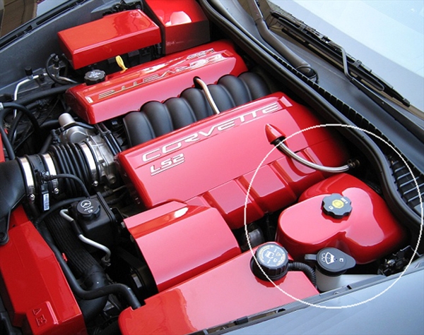 C6 & Z06 Corvette, Custom Painted Fiberglass Brake Reservoir Cov