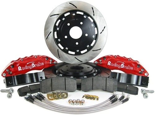 C5/C6 Corvette 97-13 Front Racing Big Brake, Two Piece Slotted Rotor KIT with RB Calipers, Pair