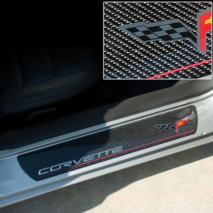 C6 Corvette Carbon Fiber Door Sill Plates