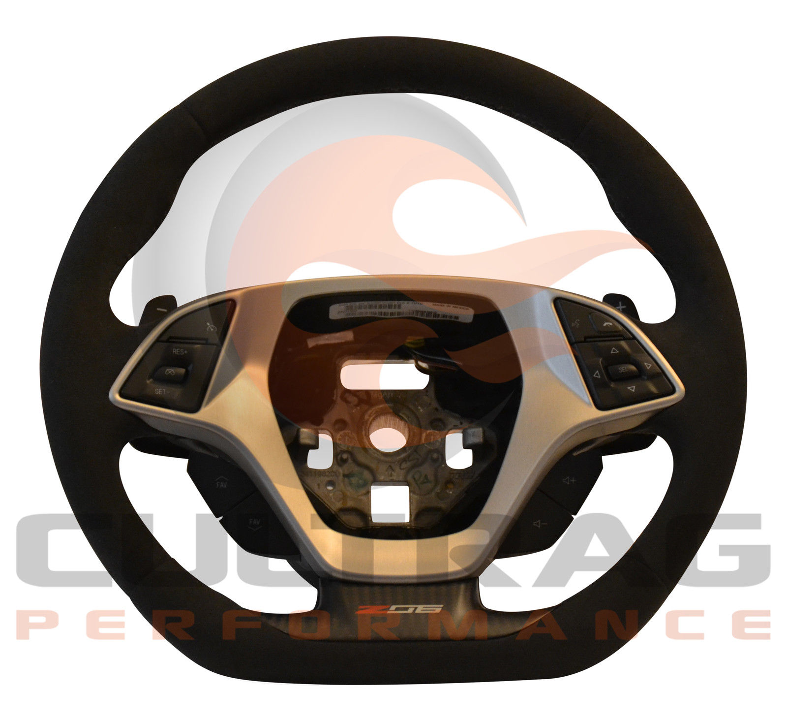 2015 2016 C7 Corvette Z06 Steering Wheel Automatic Black Suede Black Stitching