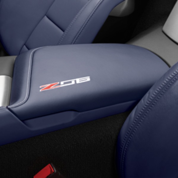2015 Corvette Stingray Z06 Center Console Lid, Z06 Logo, Blue