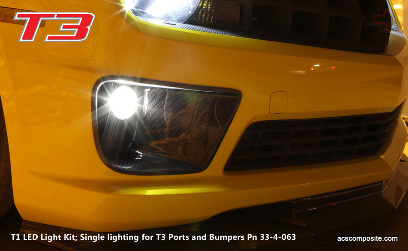 ACS Camaro 2010+ T1 LED Light Kit; Single lighting for T3 Ports and Bumpers