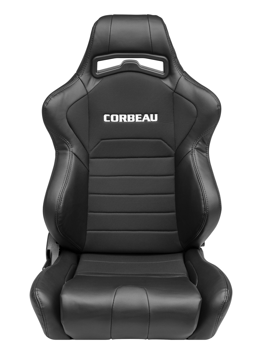 Corbeau LG1 Racing Seat, LG1 Black Vinyl/Cloth Wide , 25501WPR