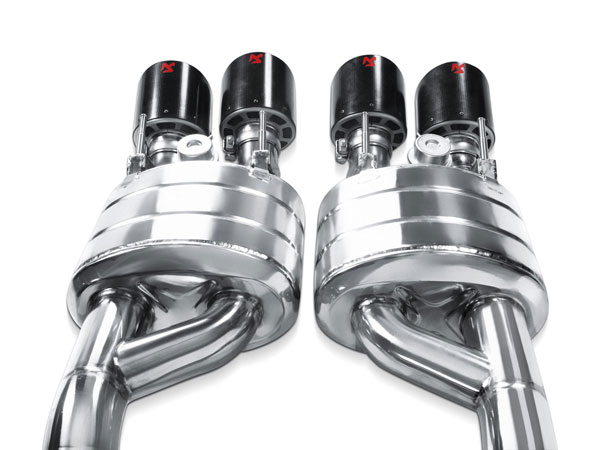 Akrapovic C6/ZR1 or C6/Z06 Corvette Slip-On Exhaust System Stainelss Steel w/Tail Pipes 125mm Carbon Tips